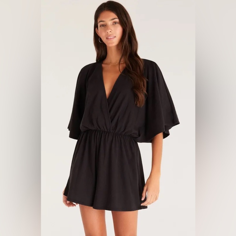 NWT - Z Supply Black V-Neck Romper